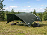 Camping Tarp Water-resistant Army Green 550 x 400 x 230 cm 42028594