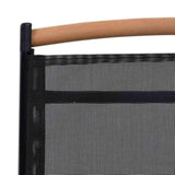 Garden Chair Set of 6 Black Plywood Standard Foldable 312187