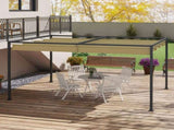 4 x 3 Metal Pergola with Retractable Roof, Garden Gazebo Canopy Shelter for Outdoor, Patio, Khaki T3398P377600