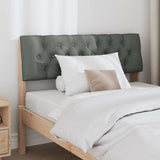 Upholstered Headboard Dark Grey 100 cm Solid Pine Wood 879190