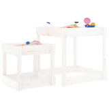 Sand Tables 2 pcs White Solid Wood Pine 825052