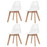 Dining Chairs 4 pcs White Plastic 244772