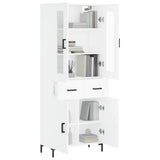 Highboard White 69.5x34x180 cm Engineered Wood 3198529