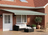 Electric Retractable Awning Green, White and Anthracite 4 x 2 m 3420100
