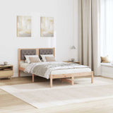 Bed Frame with Headboard Taupe 120 x 200 cm Solid Pine Wood 878192