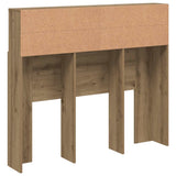 Headboard Cabinet Artisian Oak 120x19x103.5 cm Engineered Wood 856867