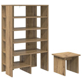 Shoe Cabinet with Shelf 2 pcs Artisan Oak Engineered Wood 8000387