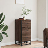 Sideboard Brown Oak 35.5x35x76 cm Engineered Wood and Metal 848948