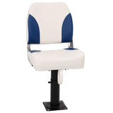 Foldable Boat Seat 1 Set Blue and White 41x36x48 cm 3284286