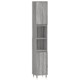 3 Piece Bathroom Furniture Set Grey Sonoma Engineered Wood 3190219
