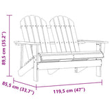 Garden Chair Green Solid fir wood 2-Seater Durable 315906