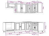 Kitchen Unit PORTO 8 pcs High Gloss White Engineered Wood 3438491