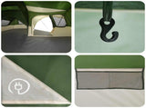 Family Tent with Rainfly Water-resistant 6-Person Green 42042250
