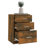 Bed Cabinet Smoked Oak 40x40x63 cm Engineered Wood 820520