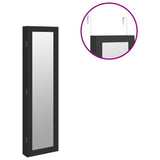 Mirror Jewellery Cabinet Wall Mounted Black 30x8.5x106 cm 353215