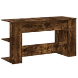 Desk Smoked Oak 140x50x75 cm Engineered Wood 840552
