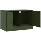 TV Cabinets 2 pcs Olive Green 67x39x44 cm Steel 841640