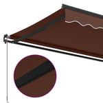 ZNTS Manual Retractable Awning Brown 450x300 cm 3215740