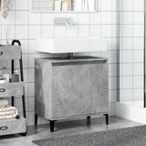 Sink Cabinet Concrete Grey 58x33x60 cm Engineered Wood 857116