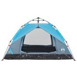 ZNTS Camping Tent Dome 3-Person Blue Quick Release 4004194