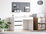 Desk with Drawer White 90 x 37.5 x 75 cm Engineered Wood 869490