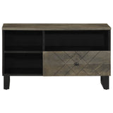 TV Cabinet Black 80x33x46 cm Solid Wood Mango 4017701