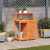 Potting Table with Shelves Brown 82.5x50x109.5 cm Solid Wood Pine 844636