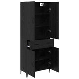 Highboard Black Oak 69.5 x 34 x 180 cm Engineered Wood 3416122