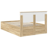 Bed Frame Sonoma Oak 120 x 200 cm Engineered Wood 3408692