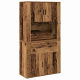 Highboard with Drawer Old wood 80 x 33 x 150 cm Engineered wood 3334340