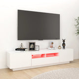 TV Cabinet with LED Lights White 180x35x40 cm 3081897