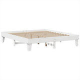 Bookcase Bed without Mattress White 200x200cm Solid Wood Pine 3324527