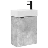 Bathroom Vanity Unit with Tap Concrete Grey 45.5 x 22.5 x 84 cm 889436