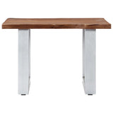 Coffee Table with Live Edges 60x60x40 cm Solid Acacia Wood 247826