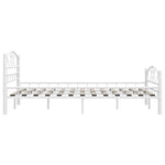 ZNTS 285303 Bed Frame White Metal 140x200 cm