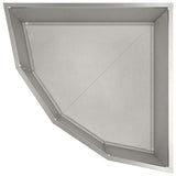 Corner Planter Silver 60 x 60 x 35 cm Stainless steel 883644