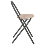 3 Piece Folding Dining Set with Storage Rack MDF and Steel 284406