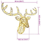 Reindeer Pull Sleigh Warm white 68 x 36.5 x62.5 cm PET 42019066