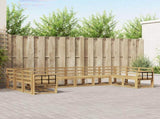 Outdoor Sofa Set 10 pcs White Solid Acacia Wood 3388298