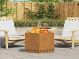 Smokeless Fire Pit Brown 58 x 58 x 51 cm Weathering Steel 858981