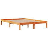 Bed Frame with Headboard without Mattress Wax Brown 135x190 cm 3306554