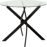 ZNTS Sheldon Round Glass Top Dining Set 400-401-285