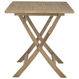 Folding Garden Table Grey 120x70x75 cm Solid Wood Teak 362763
