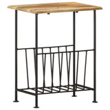 Magazine Rack 40x30x50 cm Solid Mango Wood and Steel 286465
