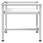 Washing Machine Pedestal with Pull-Out Shelf White 50449