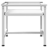 Washing Machine Pedestal with Pull-Out Shelf White 50449