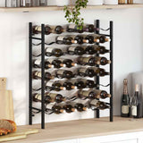 Wine Rack for 48 Bottles Black Metal 289563