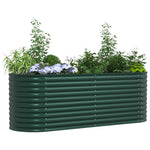 Garden Raised Bed Green 240 x 80 x 81 cm Steel 42008124