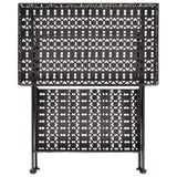 245941 Folding Tea Table Vintage Style Metal 58x35x72 cm Black