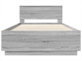 Bed Frame Grey Sonoma 100 x 200 cm Engineered Wood 3408199